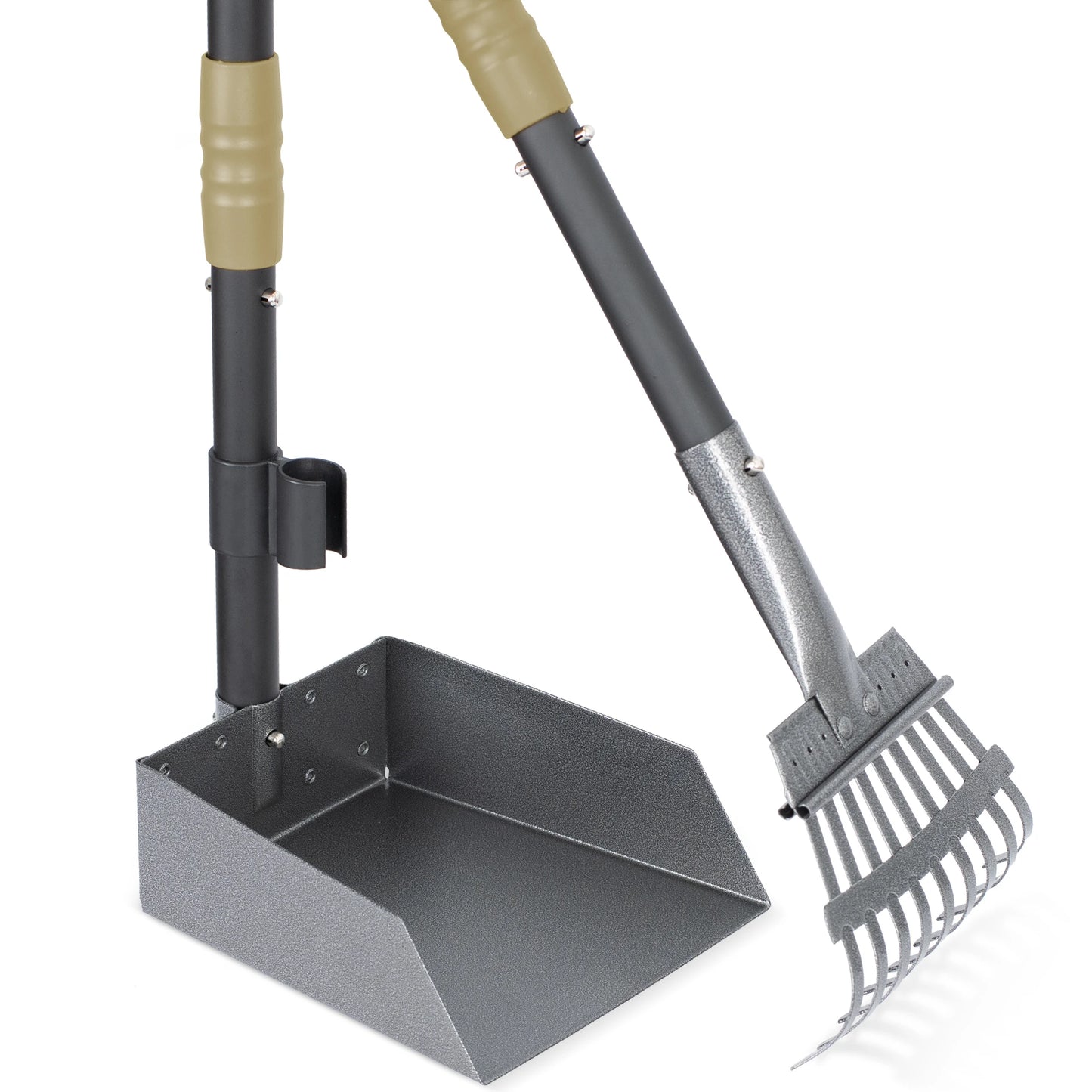 Dog Pooper Scooper With Tray And Adjustable Handles