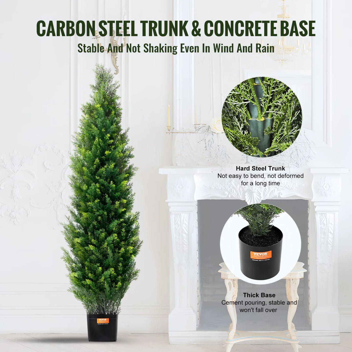 Artificial Cedar Topiary Tree Lifelike For Outdoor Decor