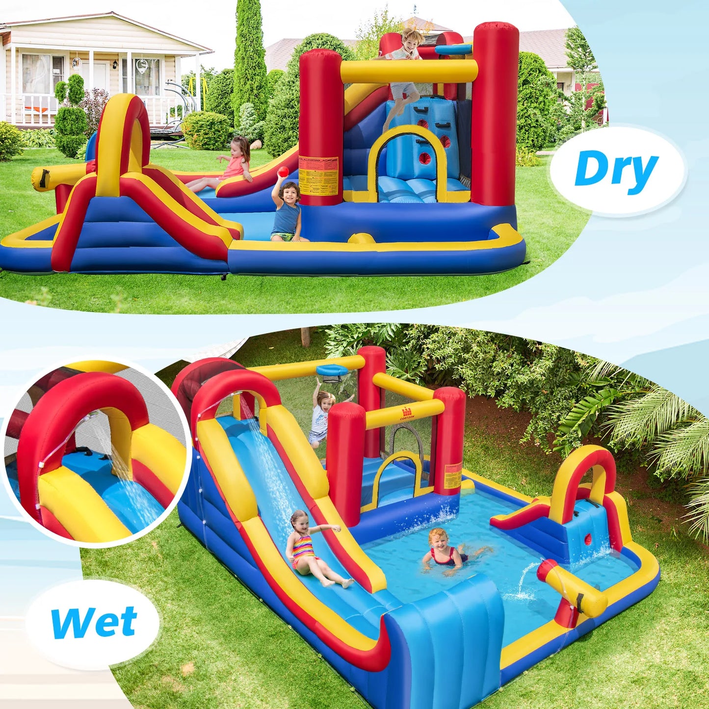 Inflatable Water Slide – Thrilling Double Slides for Endless Backyard Fun