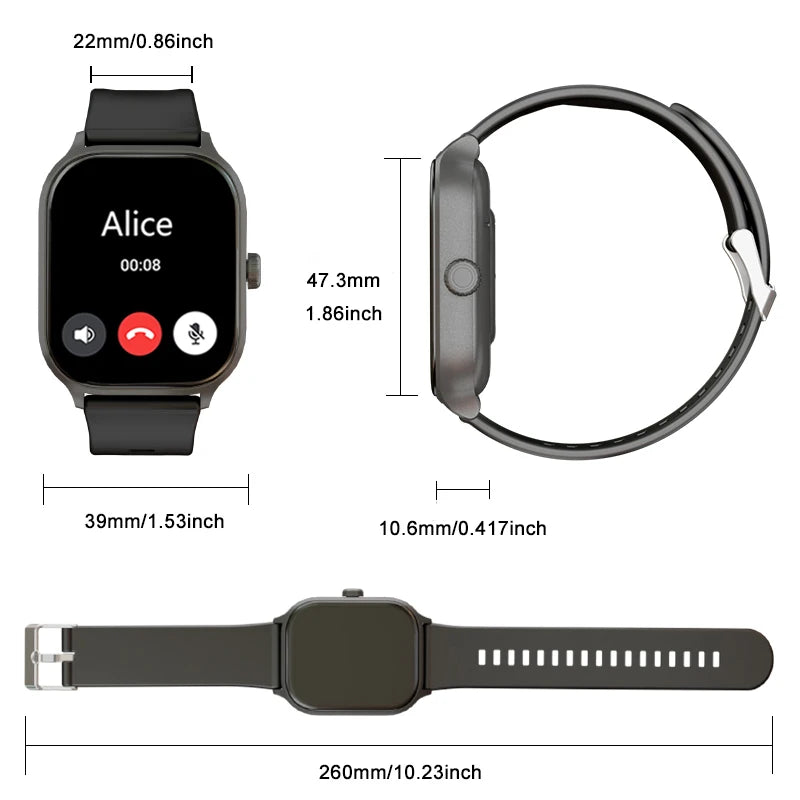 Smartwatch With Wireless Calling And Sms Reminders Pro