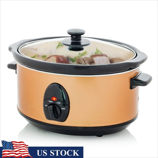 Electric Slow Cooker 3.7 Quart with Easy Cleanup Ceramic Pot