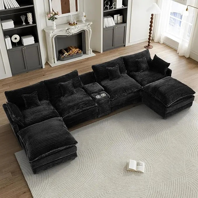 Cloud Couch Modular Gray Sectional With Chenille Comfort