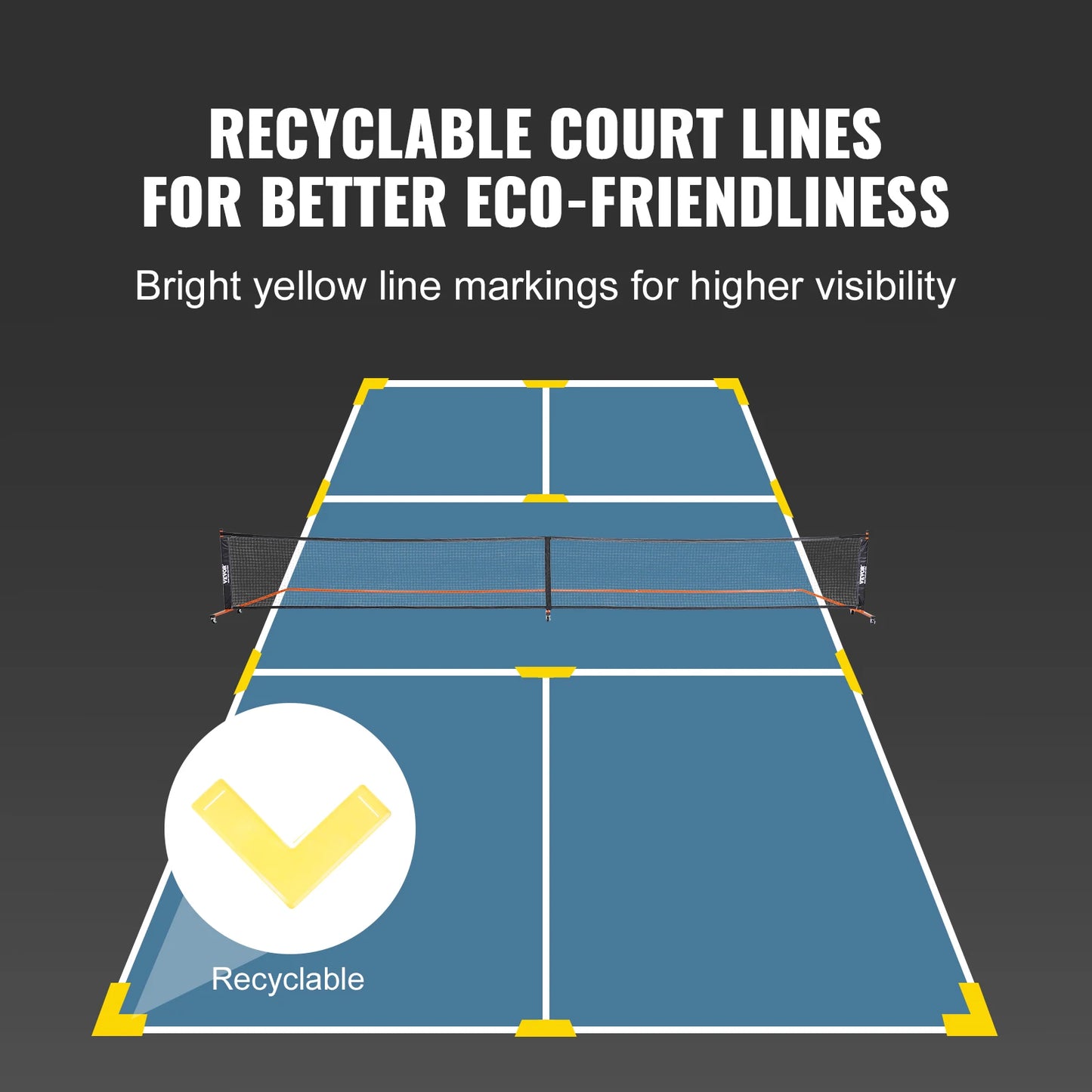 SucceBuy Portable Pickleball Net System Full Court