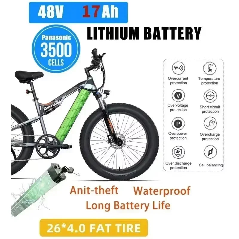 GS9 Plus Off-Road Electric Bike with Powerful 1000W Motor