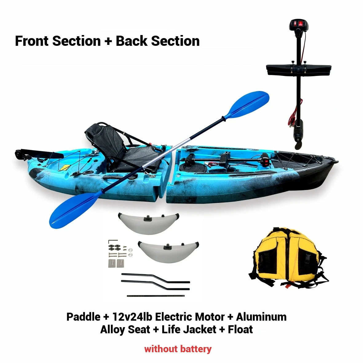 Portable LLDPE Kayak Canoe With Split Shell For Solo Tandem