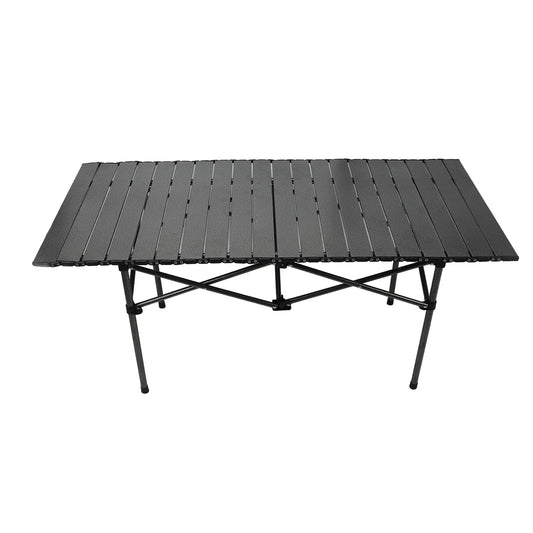 47 Inch Outdoor Folding Picnic Table With Storage Basket