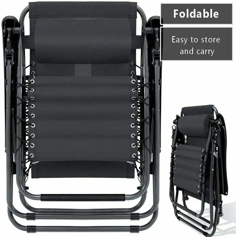 Zero Gravity Folding Chair With Armrests And Cup Holder