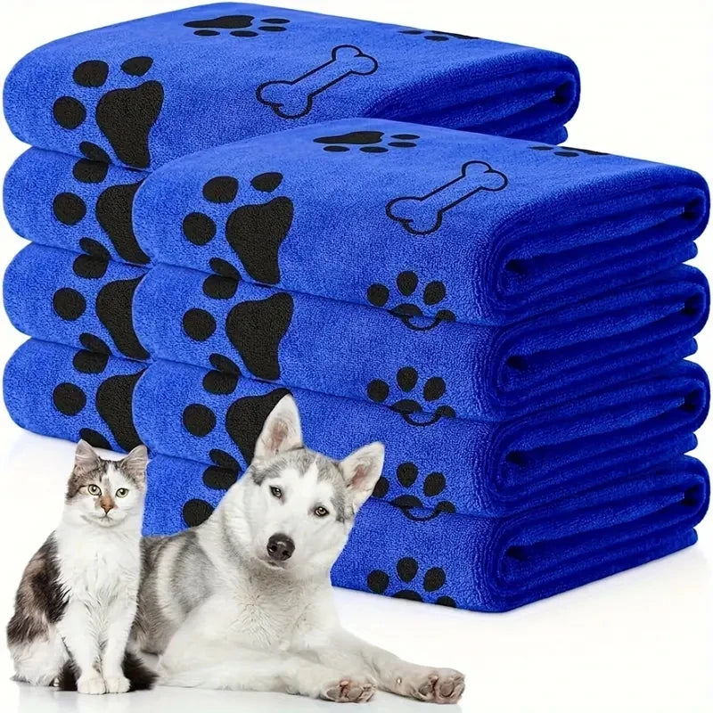 Soft Microfiber Dog Towels Quick Dry Absorbent Pet Grooming