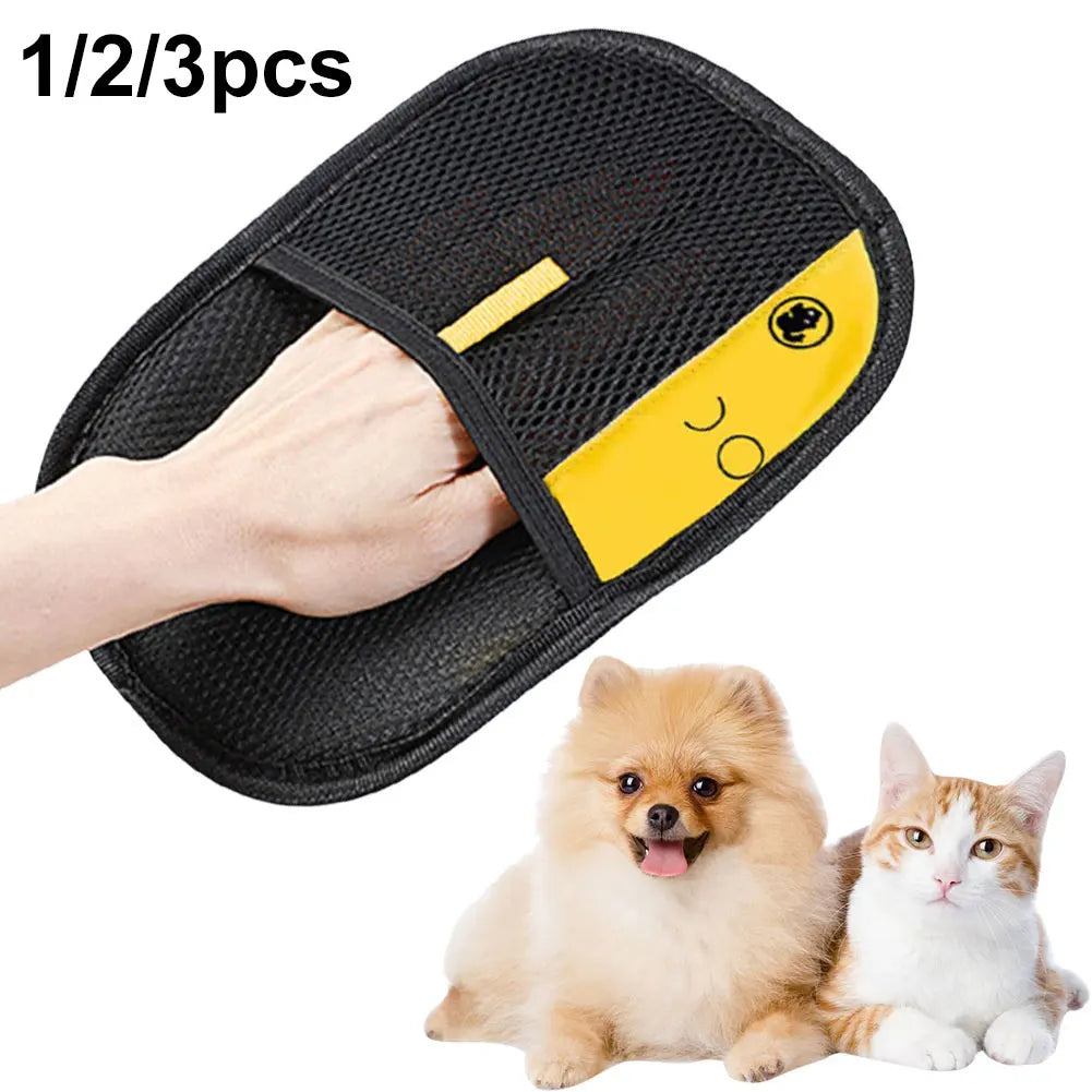 Pet Hair Remover Mitt Grooming Gloves For Deshedding Dogs Cats
