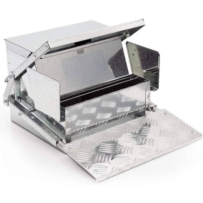 Automatic Chicken Feeder No Spill With Weatherproof Lid
