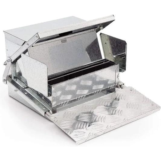 Automatic Chicken Feeder No Spill With Weatherproof Lid