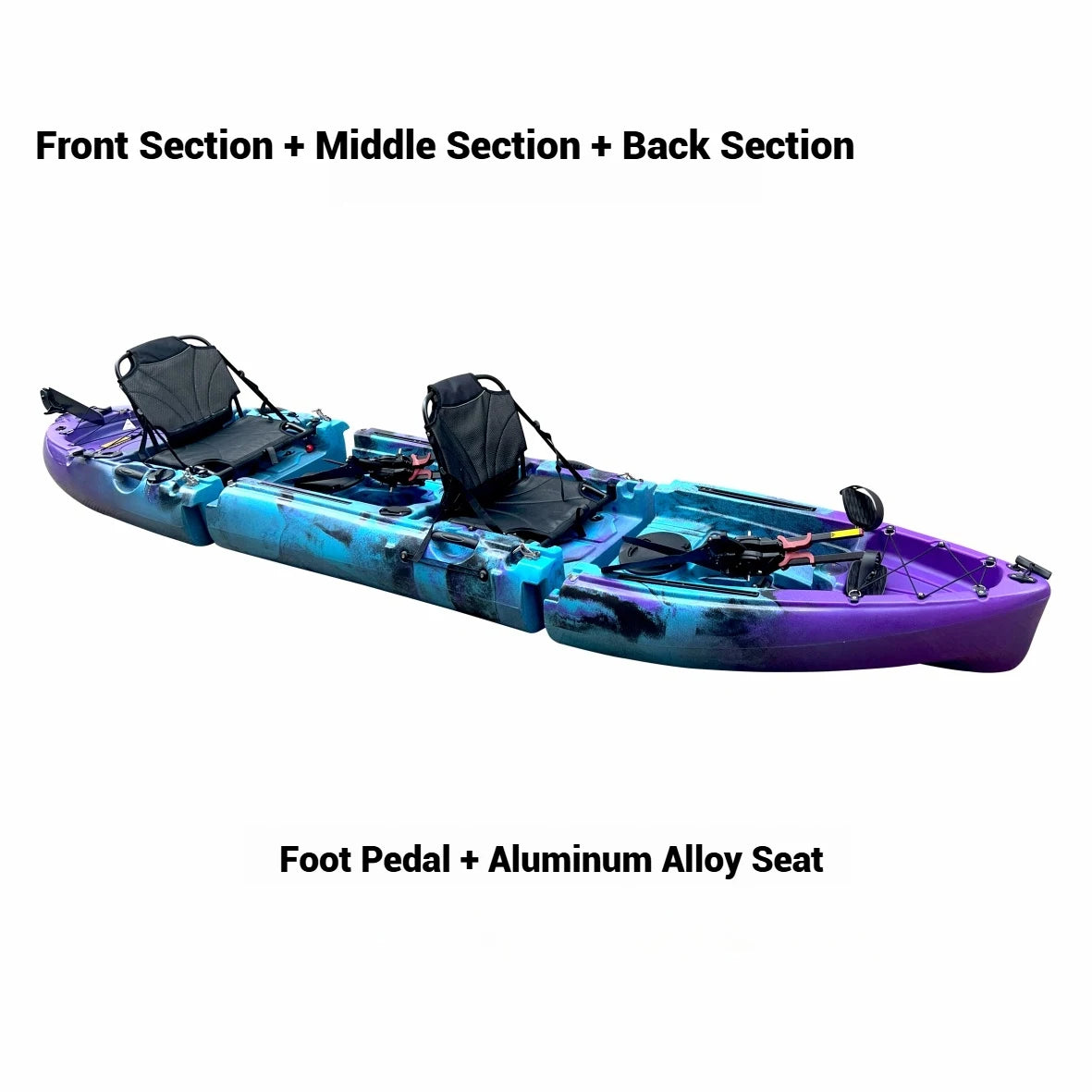 Portable LLDPE Kayak Canoe With Split Shell For Solo Tandem