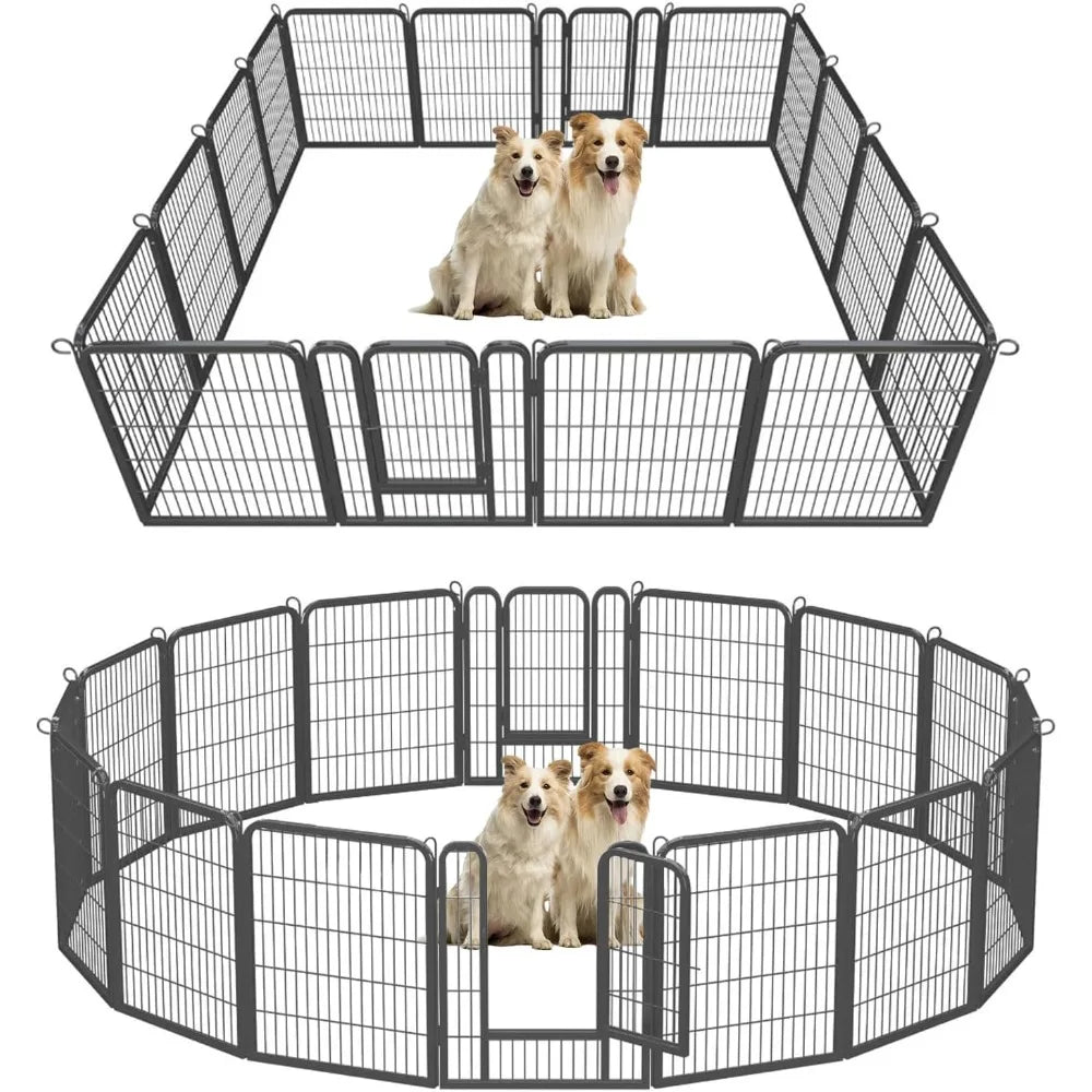 Sturdy Metal Dog Playpen For Indoor Outdoor Use Camping