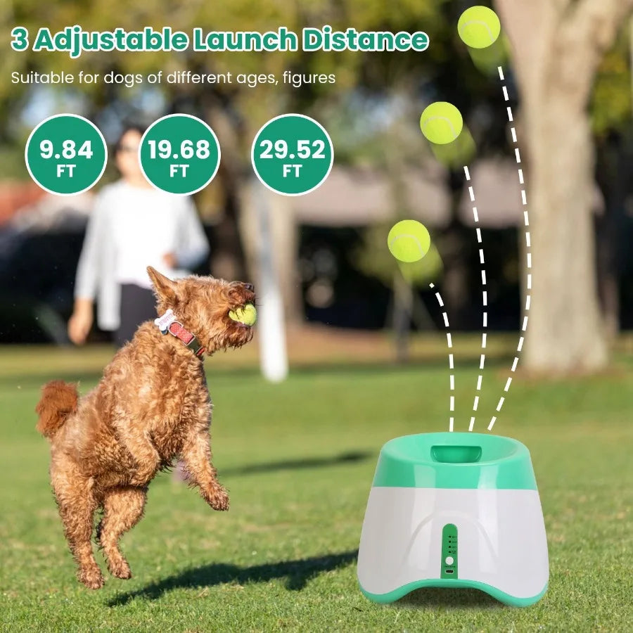 Automatic Dog Ball Launcher with Adjustable Distances for Endless Fun