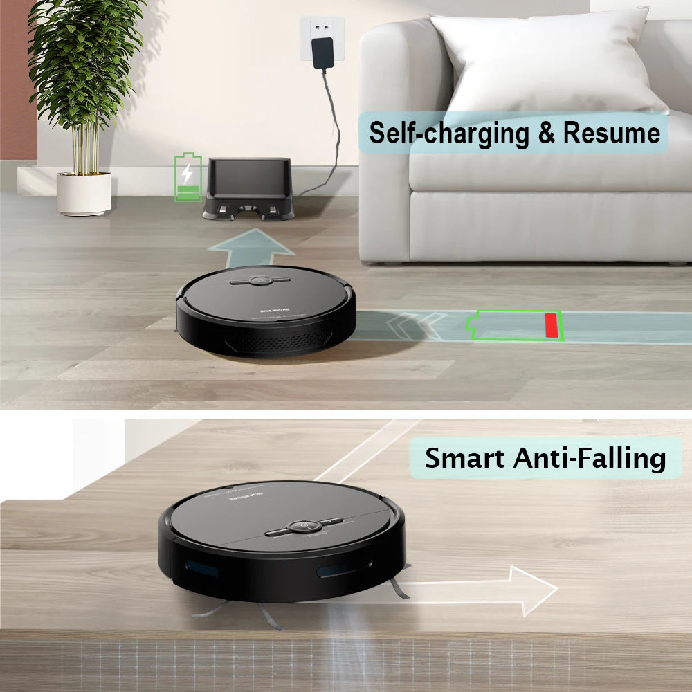 SmartClean 3600PA Robot Vacuum with Voice Control and Auto Charging