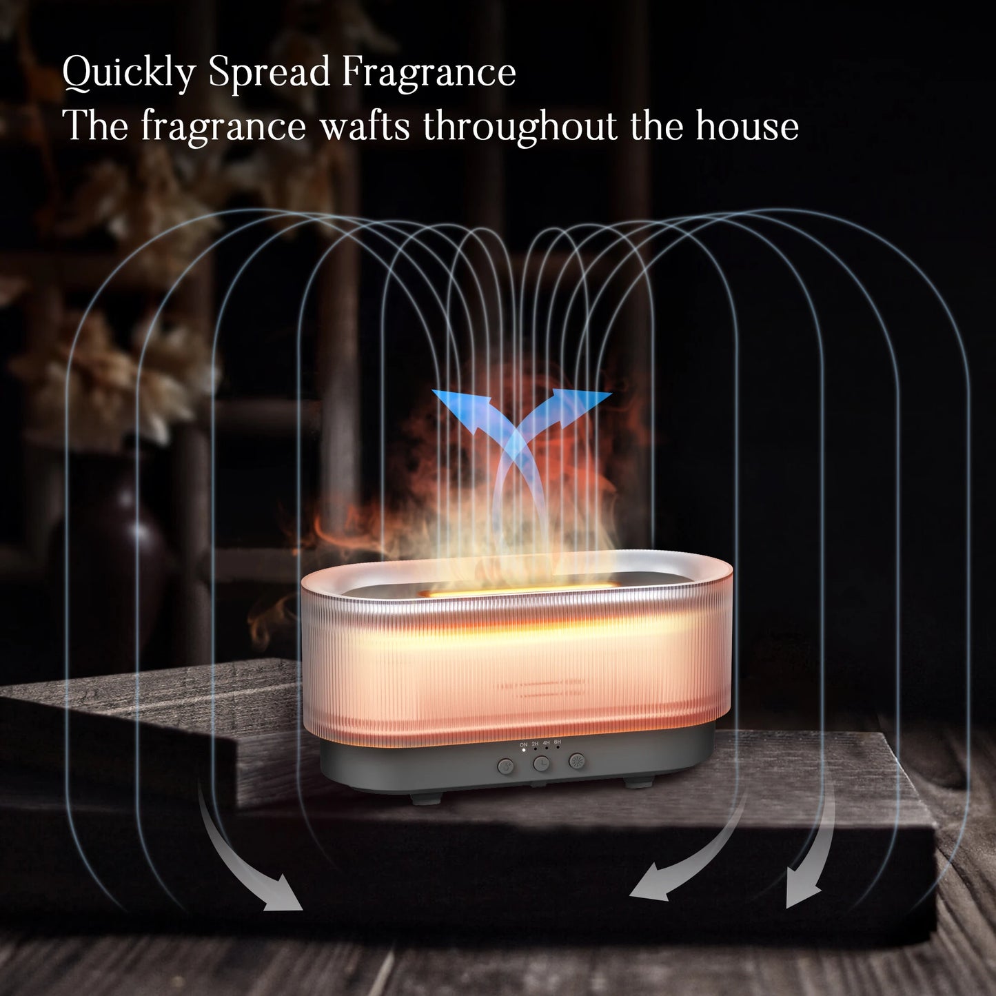 Small Ultrasonic Aroma Diffuser Humidifier With LED Light