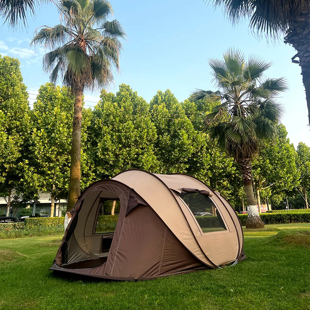 Spacious Waterproof Family Pop-Up Tent for 5 to 8 Users