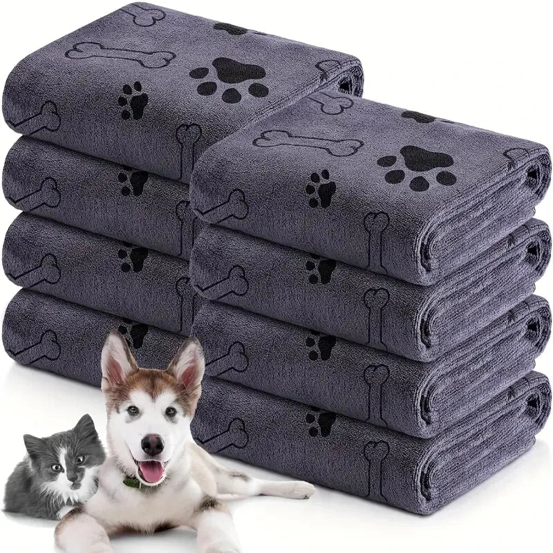 Soft Microfiber Dog Towels Quick Dry Absorbent Pet Grooming