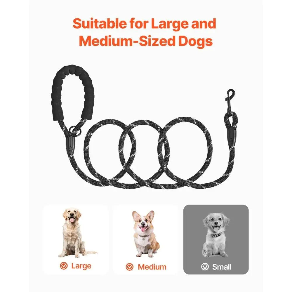 Heavy Duty 6ft Dog Leash with Padded Handle for Comfort