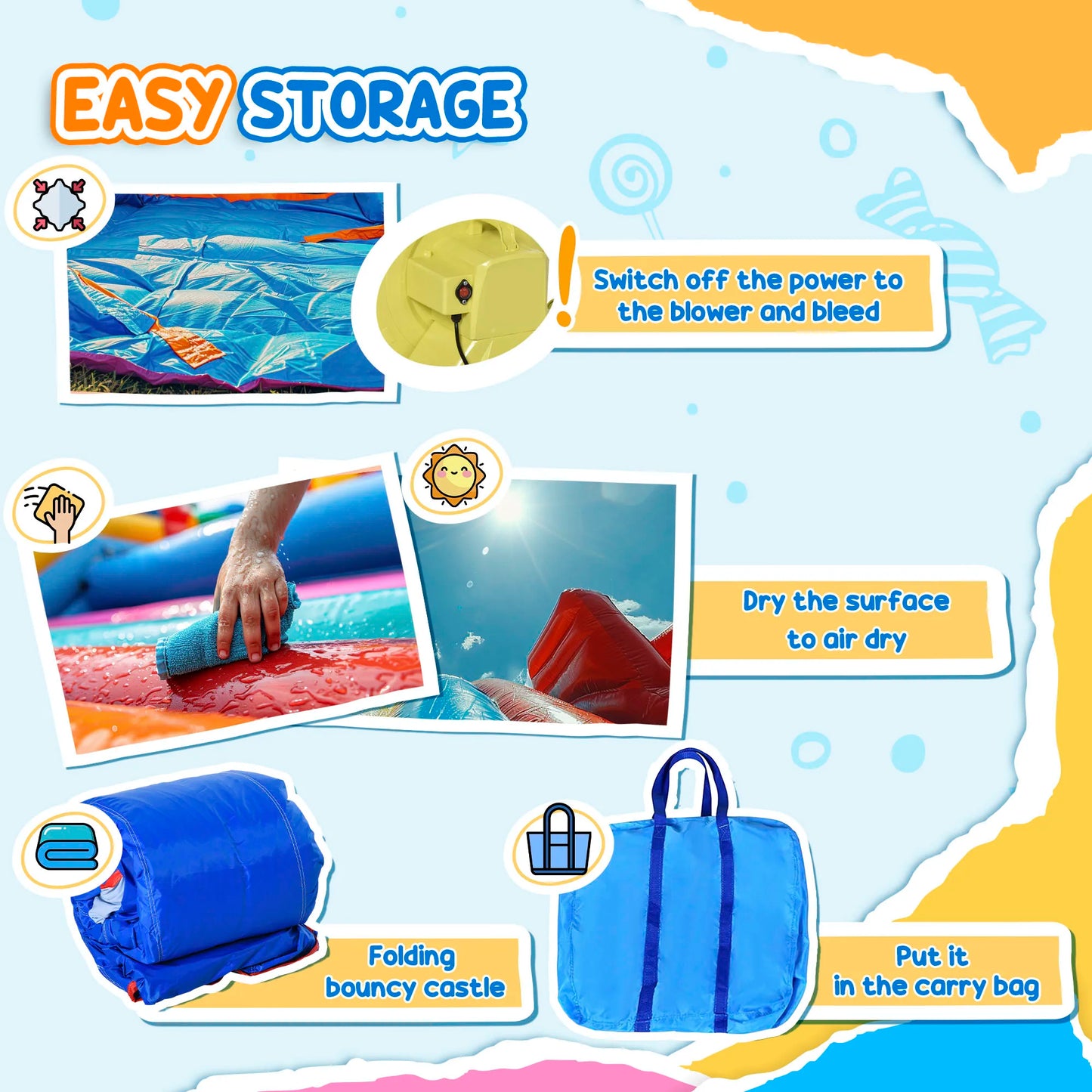 Unicorn Inflatable Bounce House with Water Slide Fun for Kids