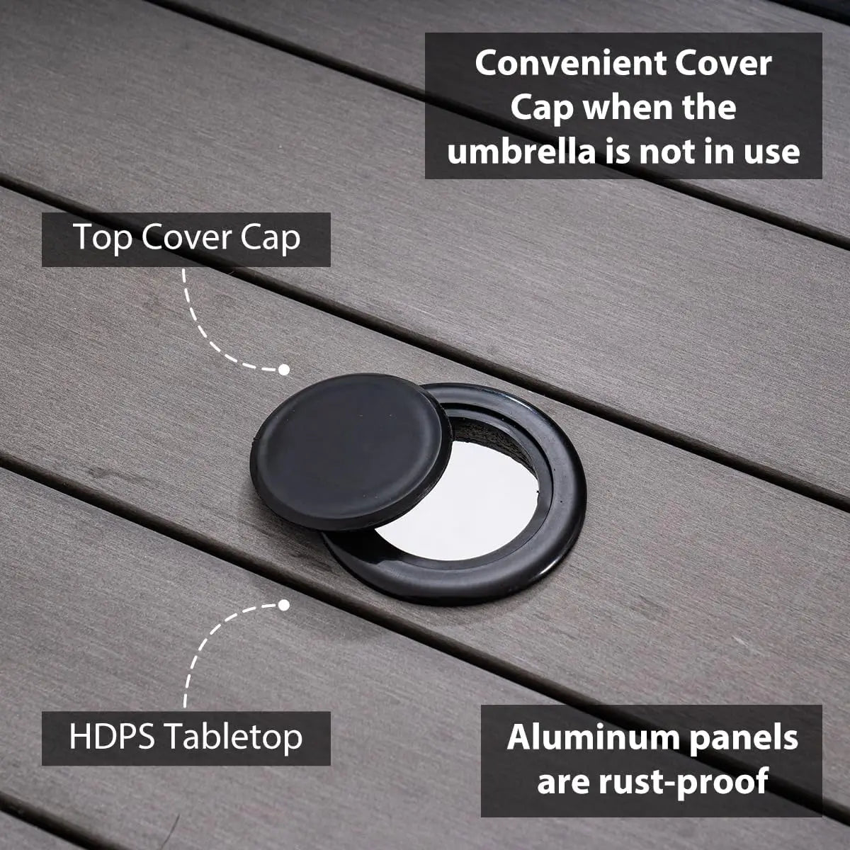 All Weather Wicker Umbrella Stand With Dual Weight Bags