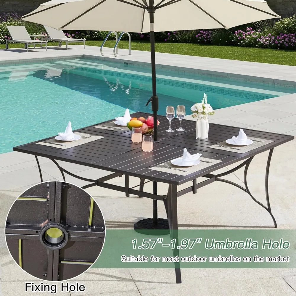 Elegant 9 Piece Patio Dining Set for Stylish Outdoor Gatherings