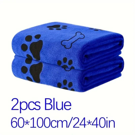 Soft Microfiber Dog Towels Quick Dry Absorbent Pet Grooming