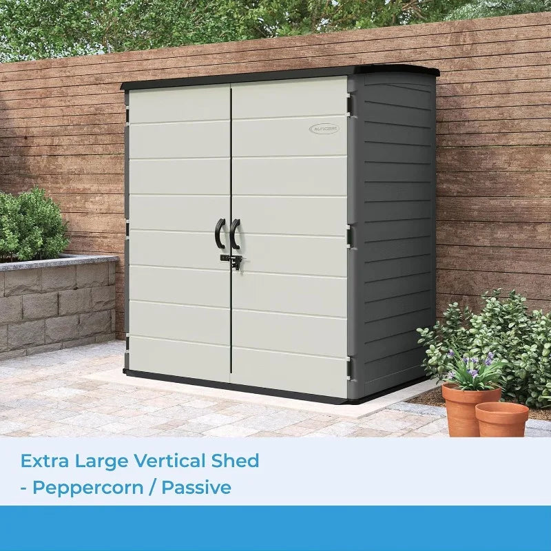 Extra Large Vertical Storage Shed All Weather Locking Doors