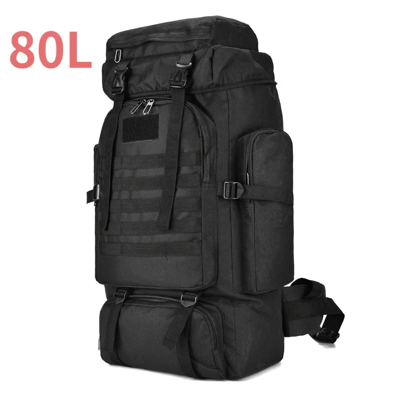 Versatile 80L Tactical Mountaineering Backpack for Outdoor Adventures