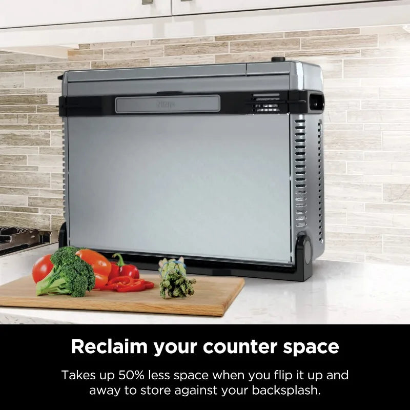 Flip Away Air Fryer Toaster Oven 6 In 1 Space Saving