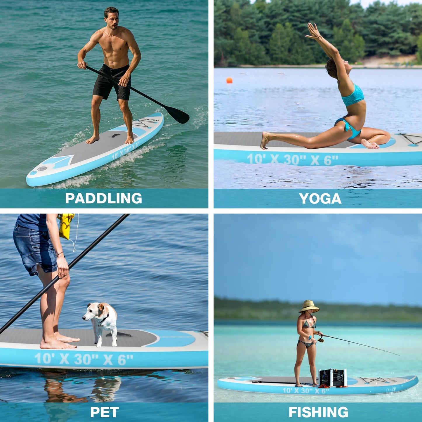 Inflatable Stand Up Paddle Board – Anti-Slip EVA Deck for Enhanced Stability