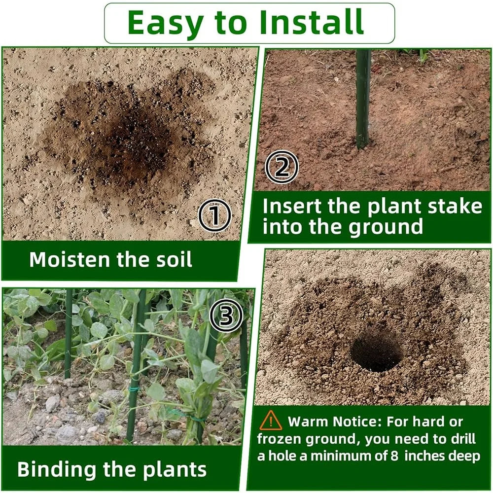 Durable Garden Stakes for Plant Support and Stability