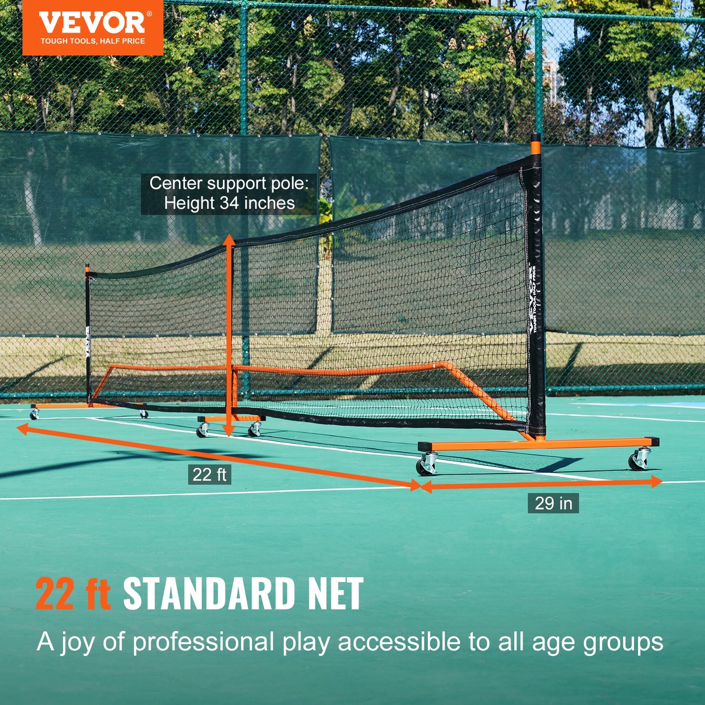 SucceBuy Portable Pickleball Net System Full Court