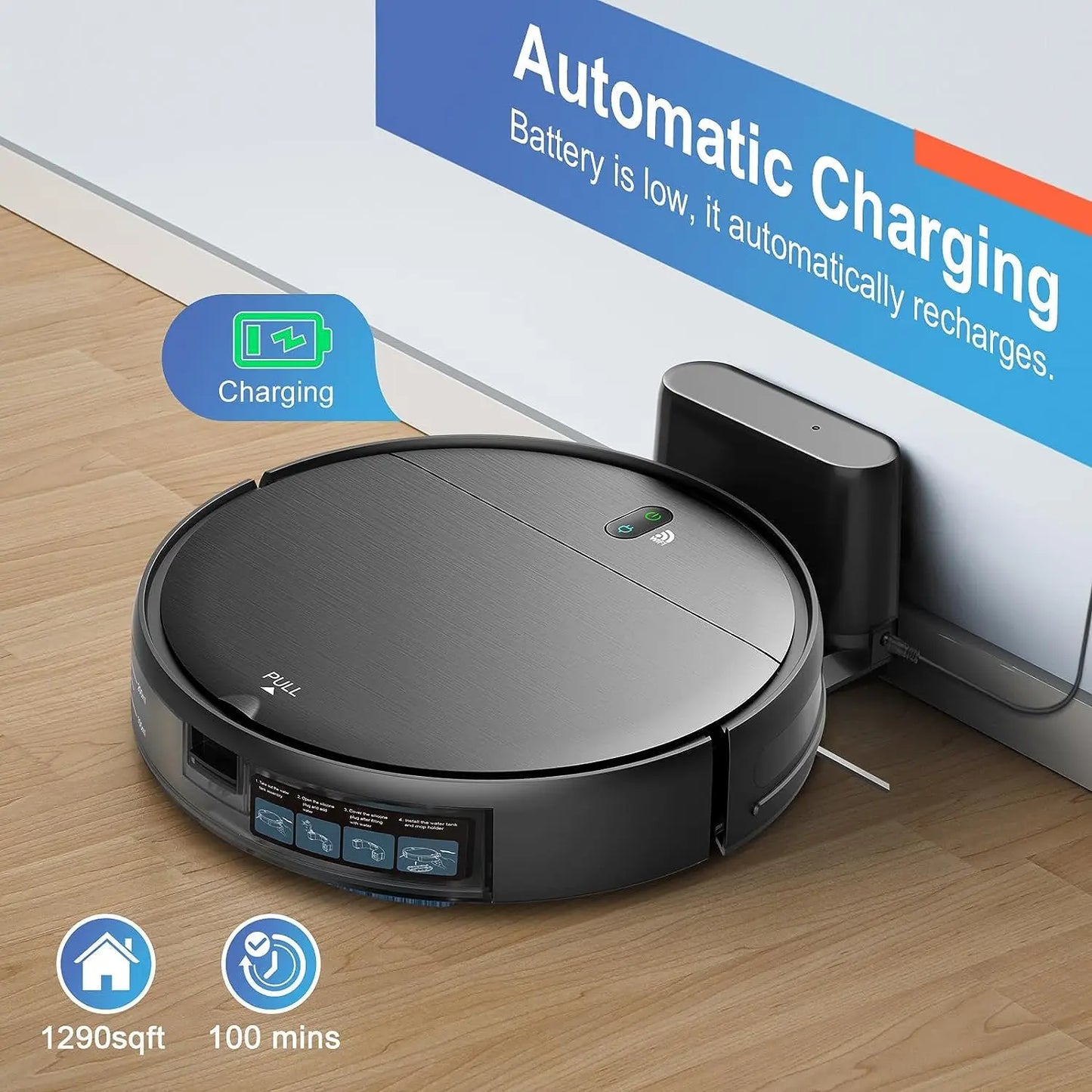 Rayfurn Robot Vacuum Cleaner App Control And Wet Mopping