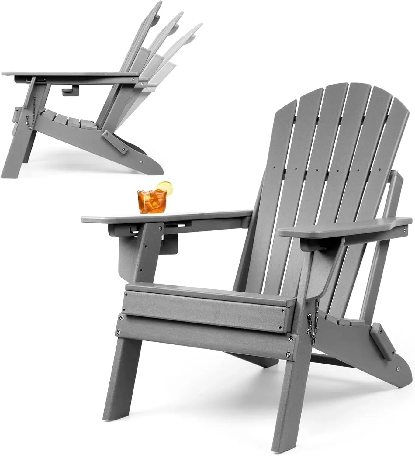 Folding Adirondack Chairs With Adjustable Backrest Deluxe