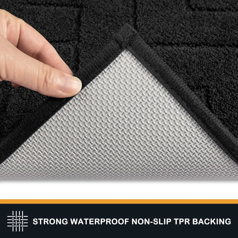 Non-Slip Dirt Trapper Door Mat for Muddy Shoes and Paws