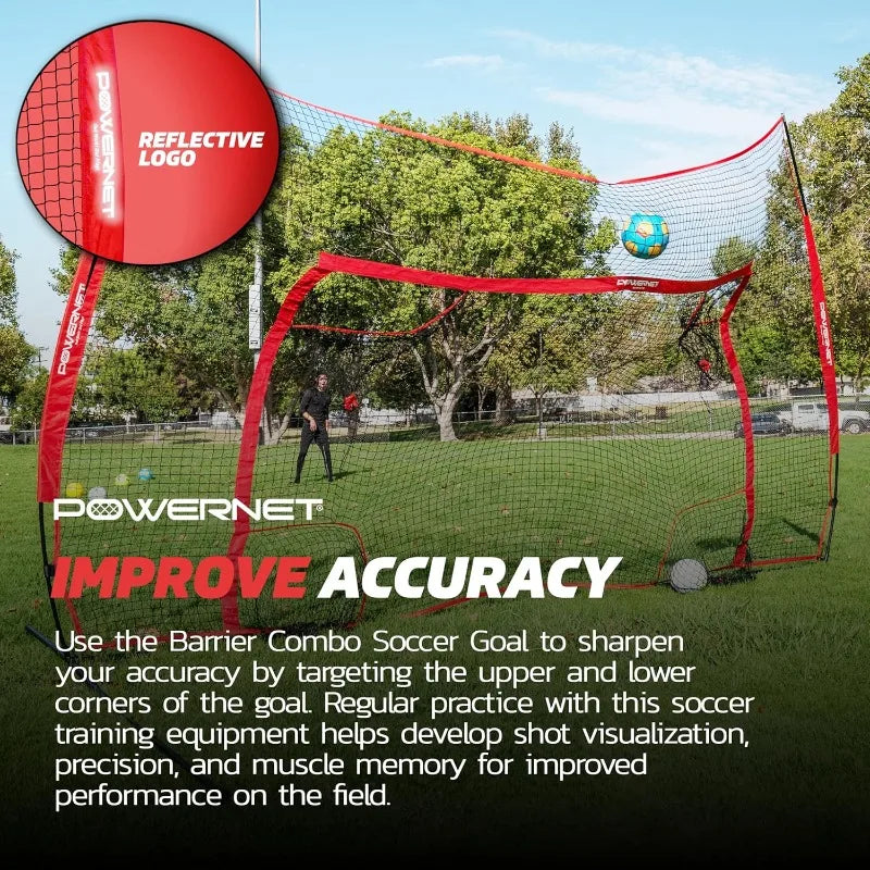 PowerNet Pop Up Soccer Goal With Four Pocket Targets