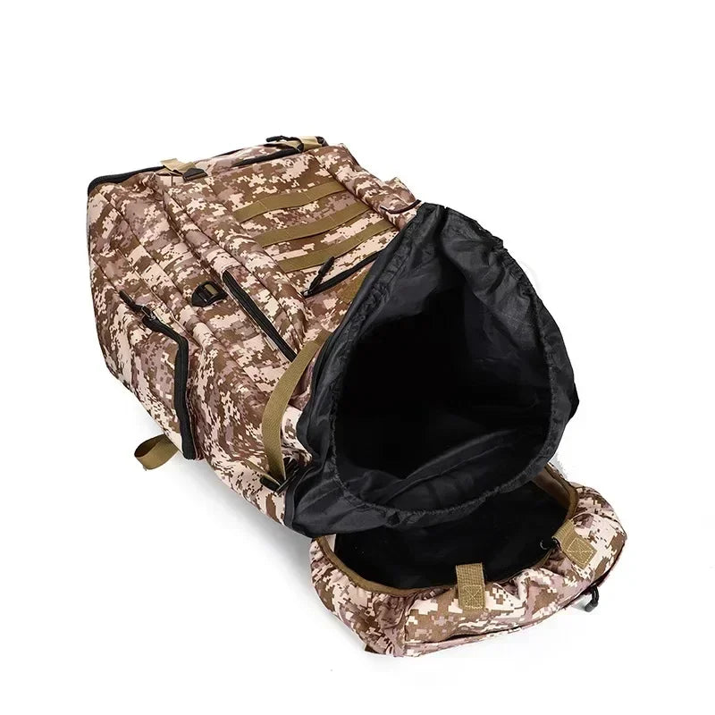 Versatile 80L Tactical Mountaineering Backpack for Outdoor Adventures
