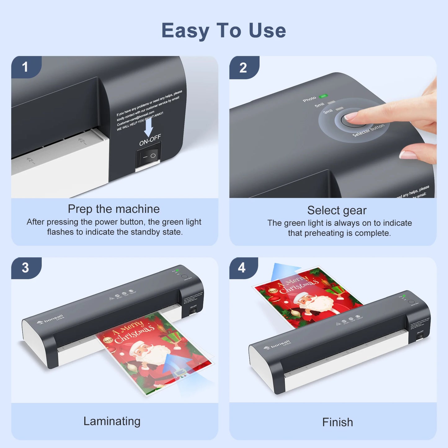 Bonsaii 13 Inch A3 Laminator for Jam-Free Document Preservation
