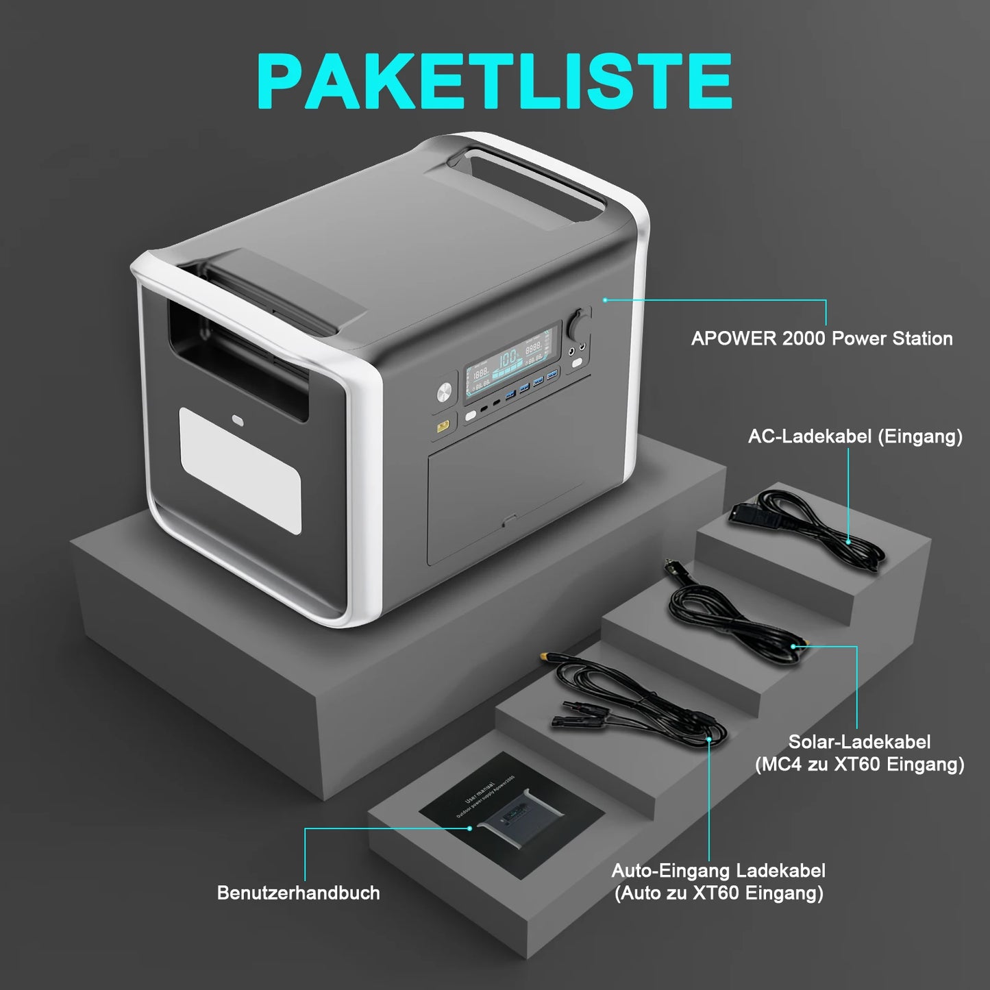 CTOLITY 2000Wh Portable Power Station with High Capacity Battery