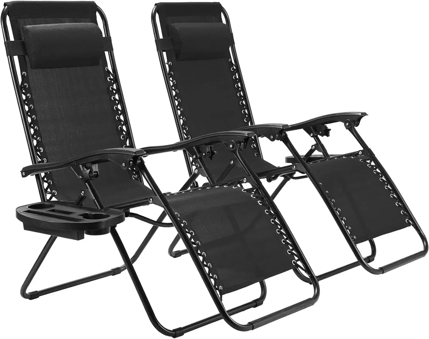 Zero Gravity Folding Chair With Armrests And Cup Holder