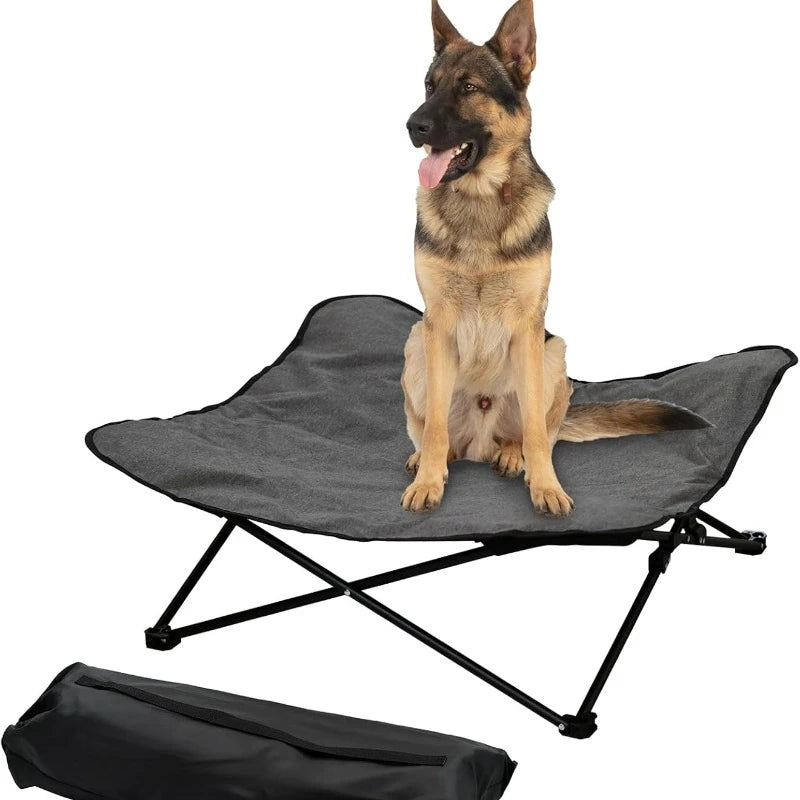 Portable Raised Dog Bed With Carrying Bag And Padded Cushion
