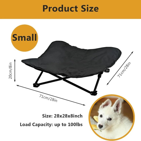 Portable Raised Dog Bed With Carrying Bag And Padded Cushion