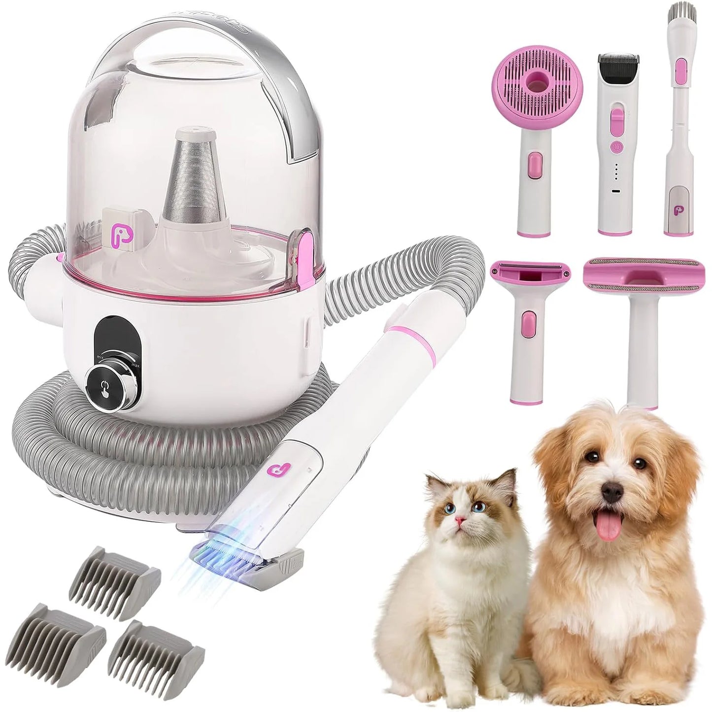 Quiet Pet Grooming Vacuum Kit 2L For Hair Removal Pro