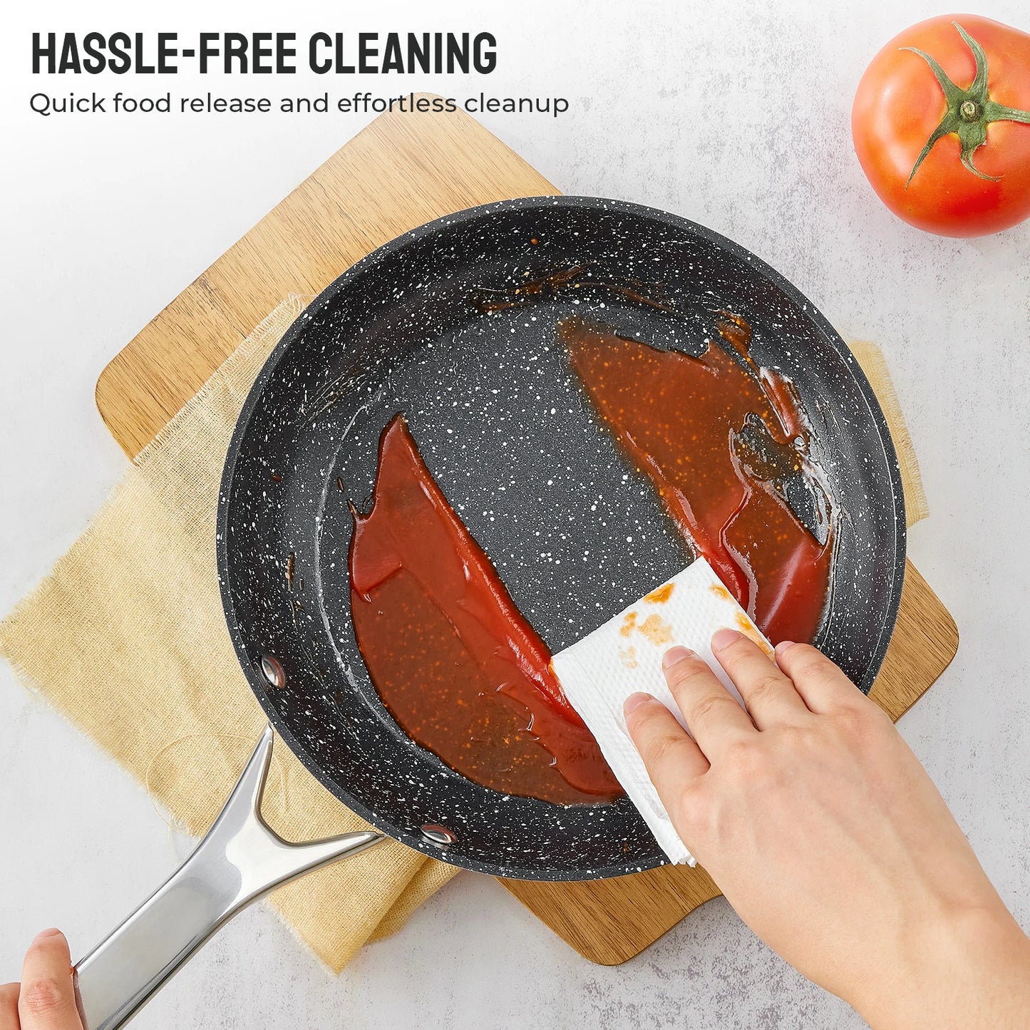BEZIA Nonstick Induction Cookware Set for All Stoves