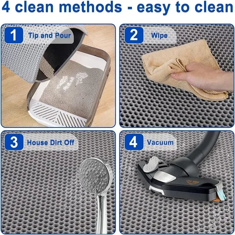 Waterproof Cat Litter Mat With Double Layer Nonslip