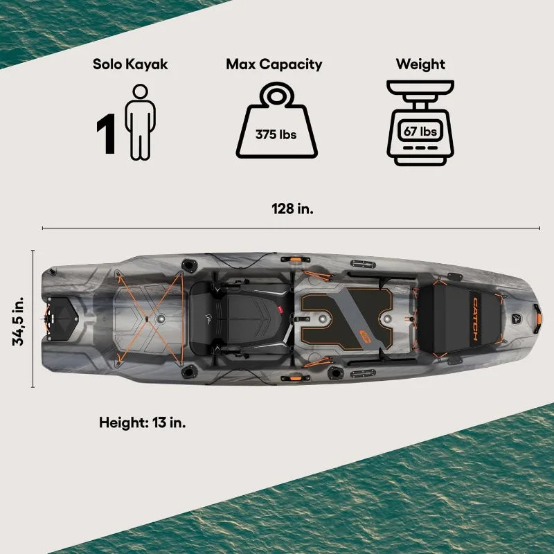 Catch Mode 110 Premium Angler Kayak Lawnchair Stability