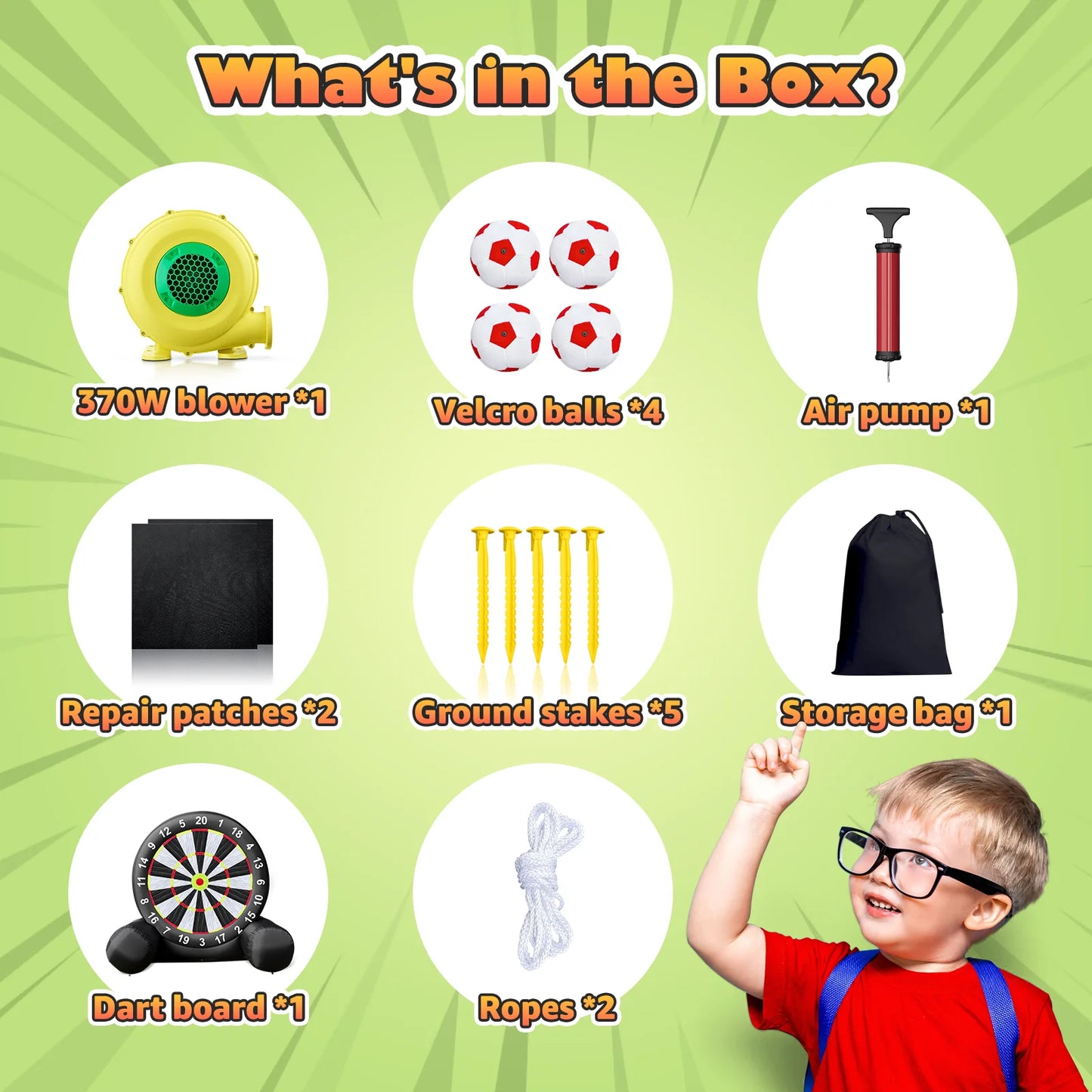 Giant Outdoor Inflatable Soccer Darts Board With Blower