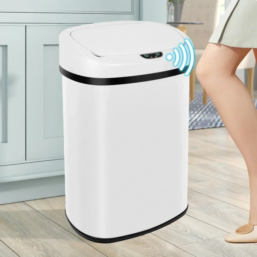 Mozhou 13 Gallon Kitchen Trash Can with Touch Free Sensor