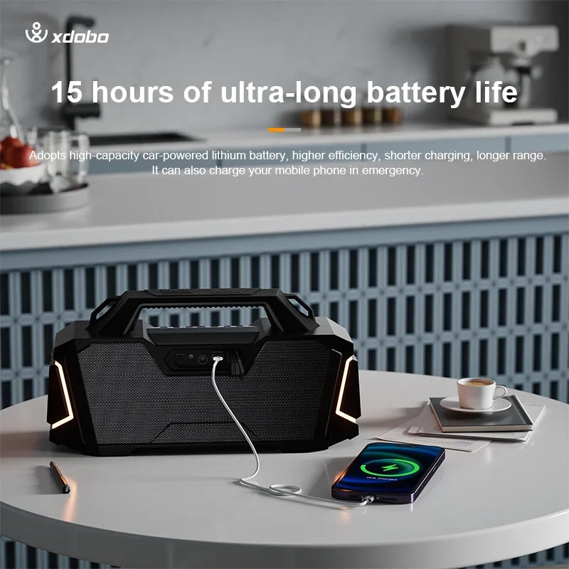 XDobo1992 100W Bluetooth Speaker with Waterproof Design and RGB Lights
